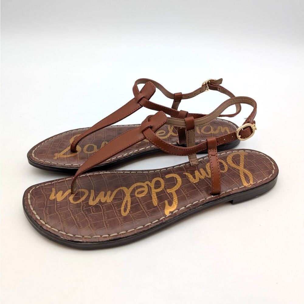 Sam Edelman Gigi Signet Sandal Ankle Strap Women's Brown Size US7M EU37